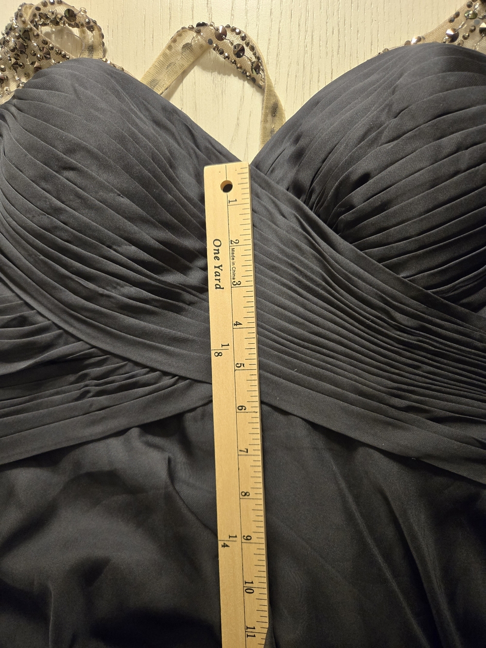 Alyce Paris Black Beaded-Strap Maxi Gown - Picture 11 of 12